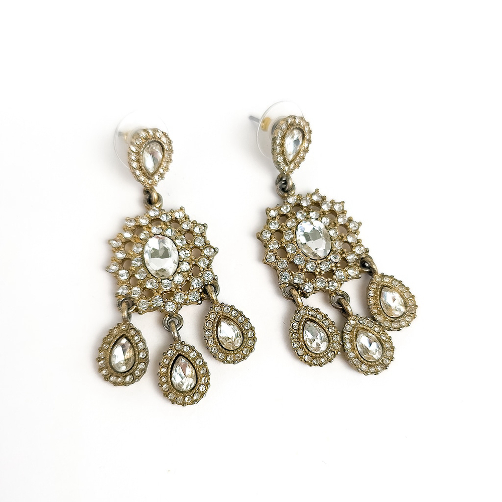 Nicole Miller Accessories Southern Plantation Earrings Swarovski Crystals $135 - Picture 4 of 6